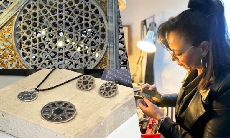 Selimiye'nin minber motiflerini takıya dönüştürdü