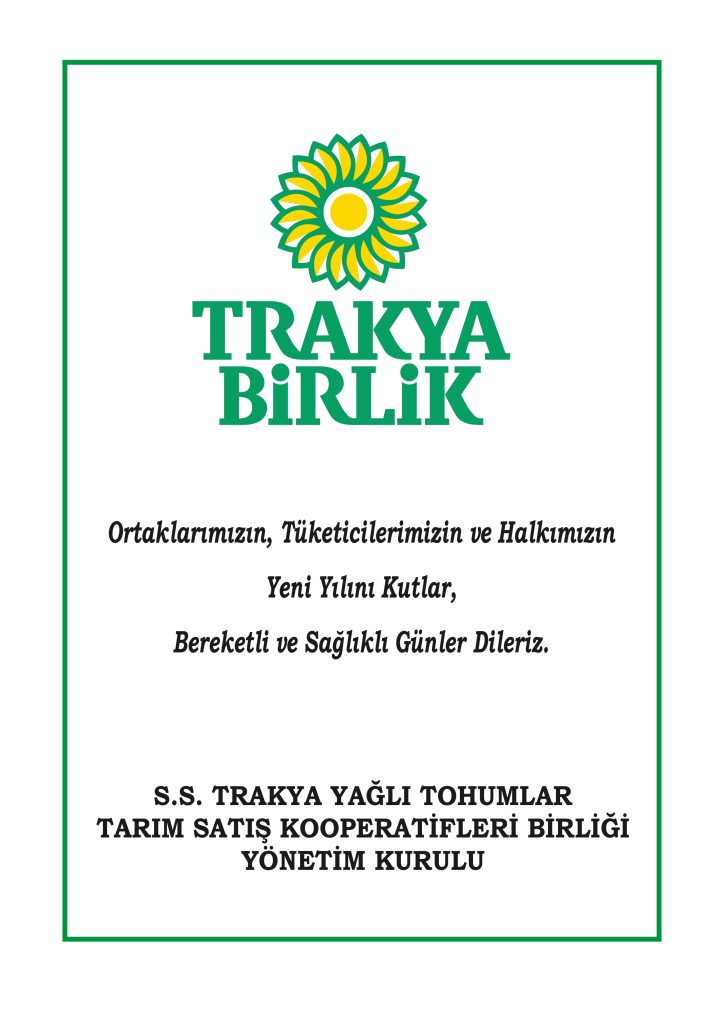 Trakya Birlik yeni yıl ilanı 2025