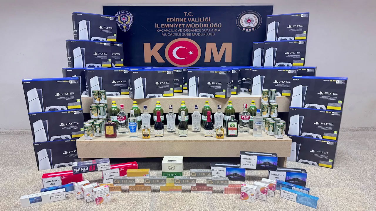 Edirne'de 2 milyonluk kaçakçılık operasyonu