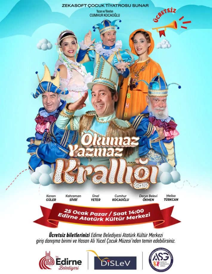 Ücretsiz Çocuk Tiyatrosu: "Okumaz Yazmaz Krallığı" Sahnede!