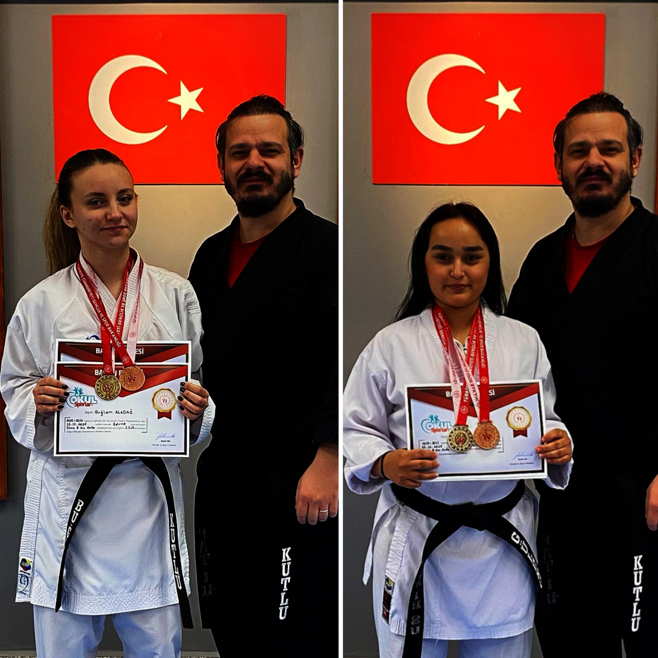 Karateci kızlardan 5 madalya!