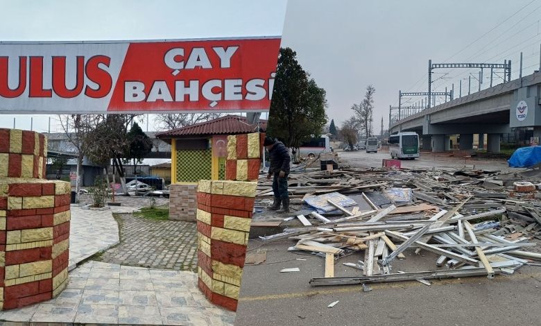 Cuma pazarı yanında yıkım!