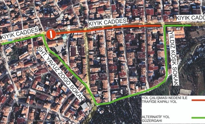 Sürücülerin dikkatine! Kıyık Caddesi'nde yol çalışması