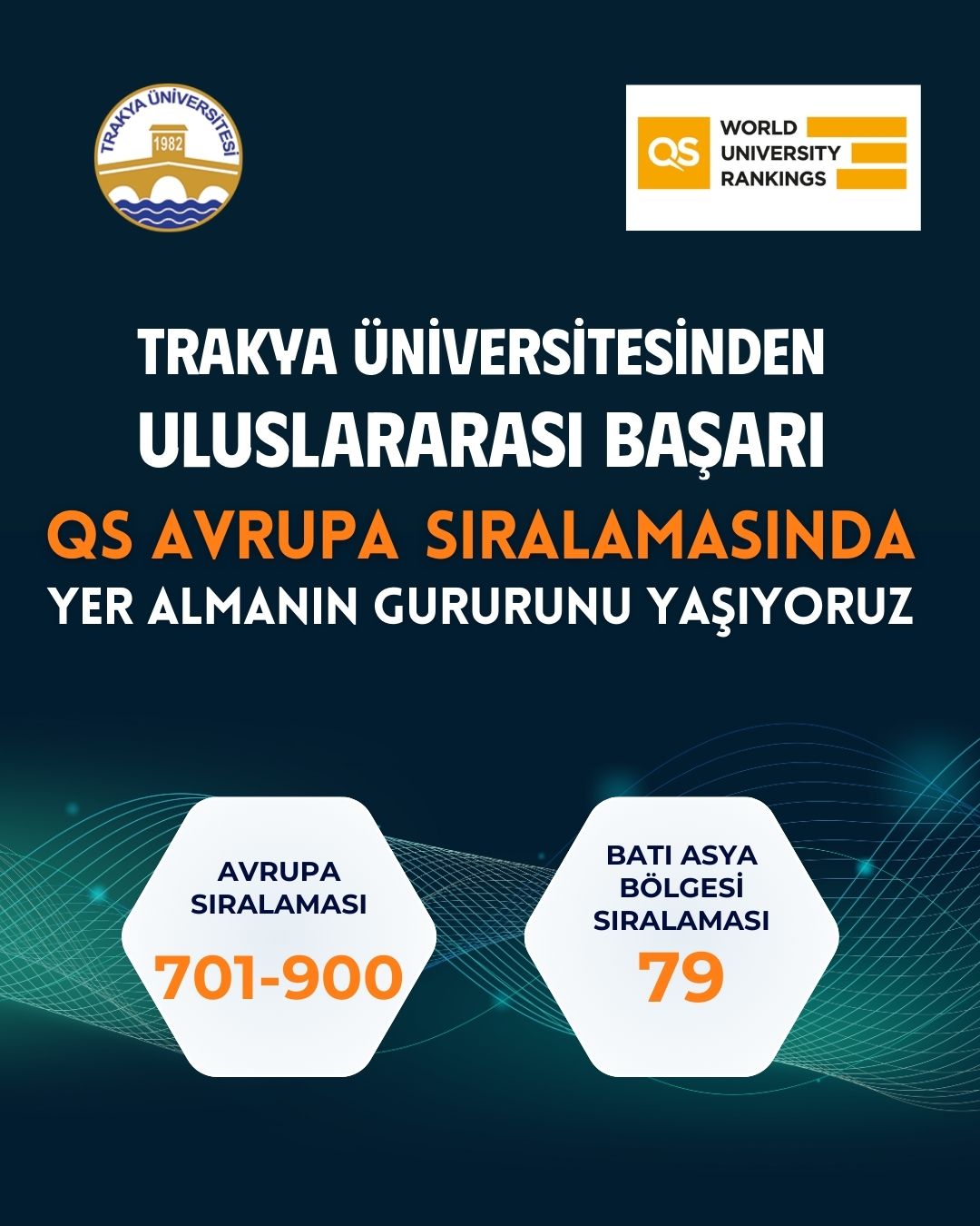 Trakya Üniversitesi’nden QS Avrupa Başarısı