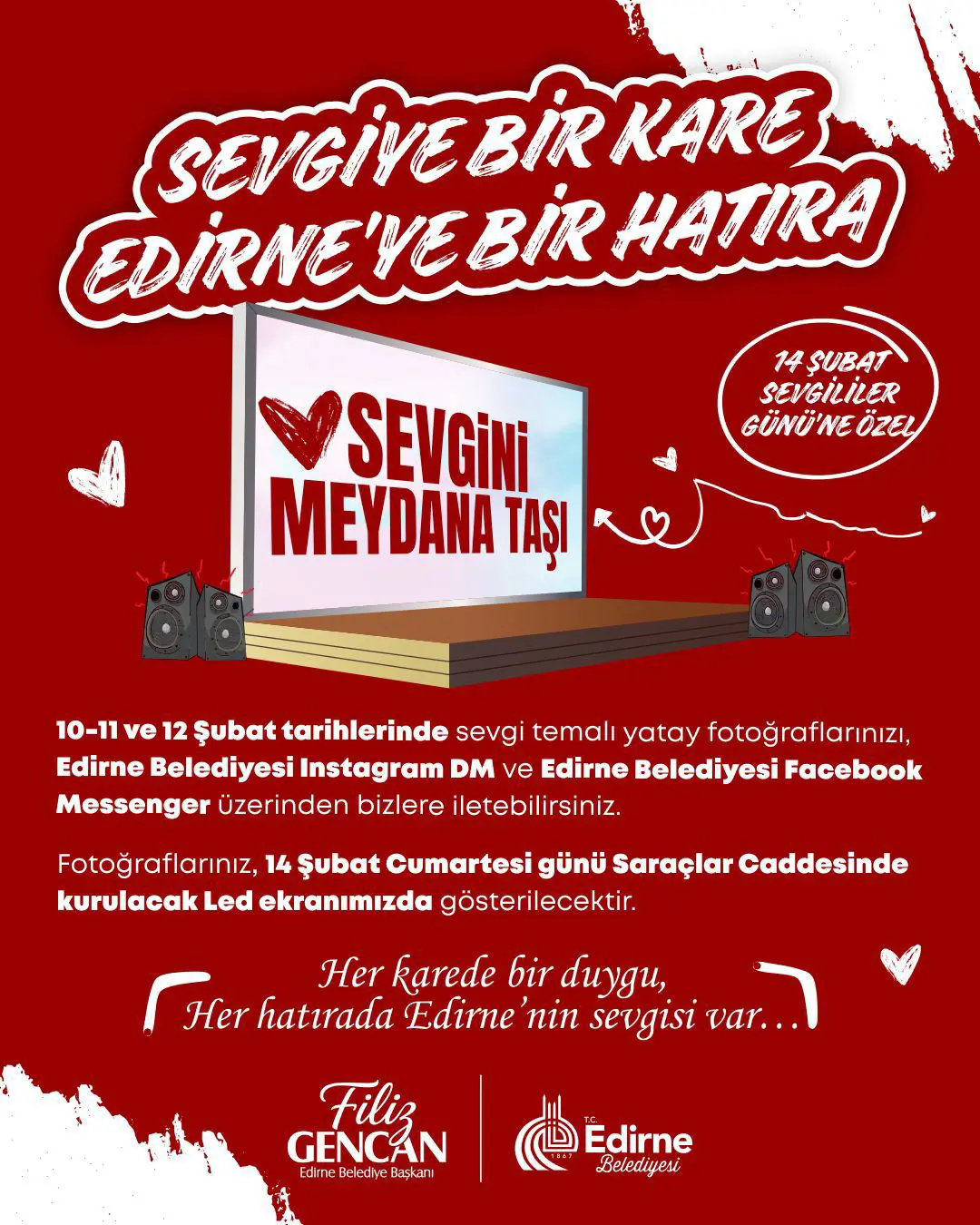 14 Şubat’ta “Sevgiye Bir Kare” Etkinliği