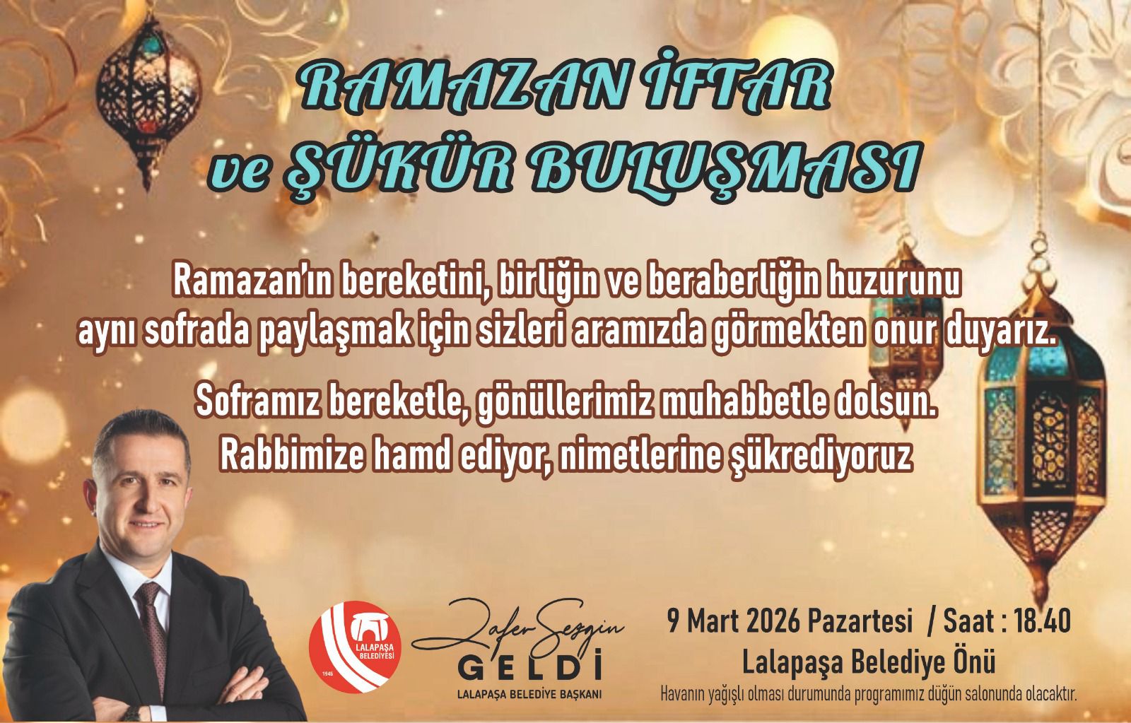 Lalapaşa Belediyesi’nden Şükür Buluşması