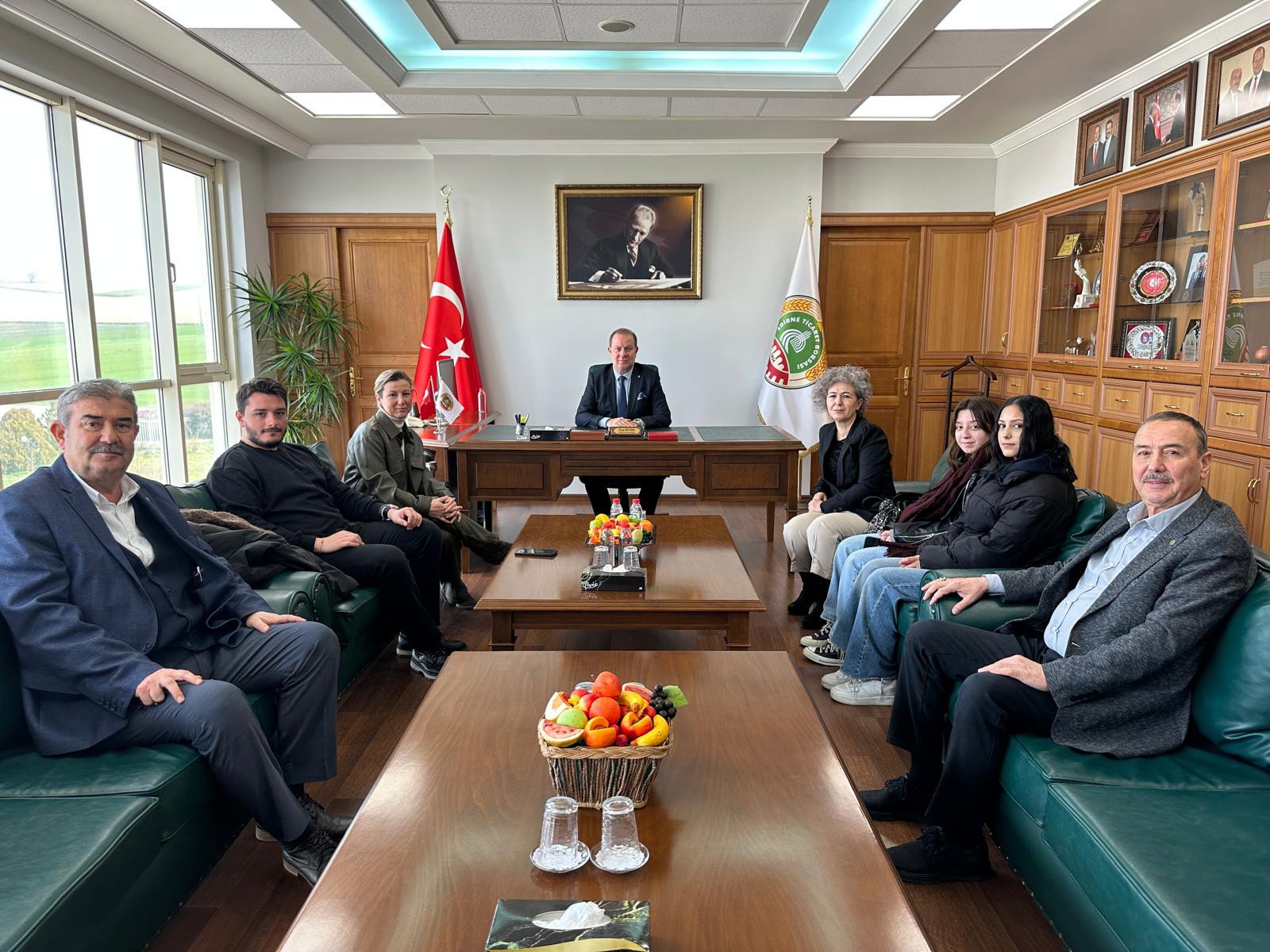 Edirne Ahval'den ETB Başkanı Öztürk'e ziyaret