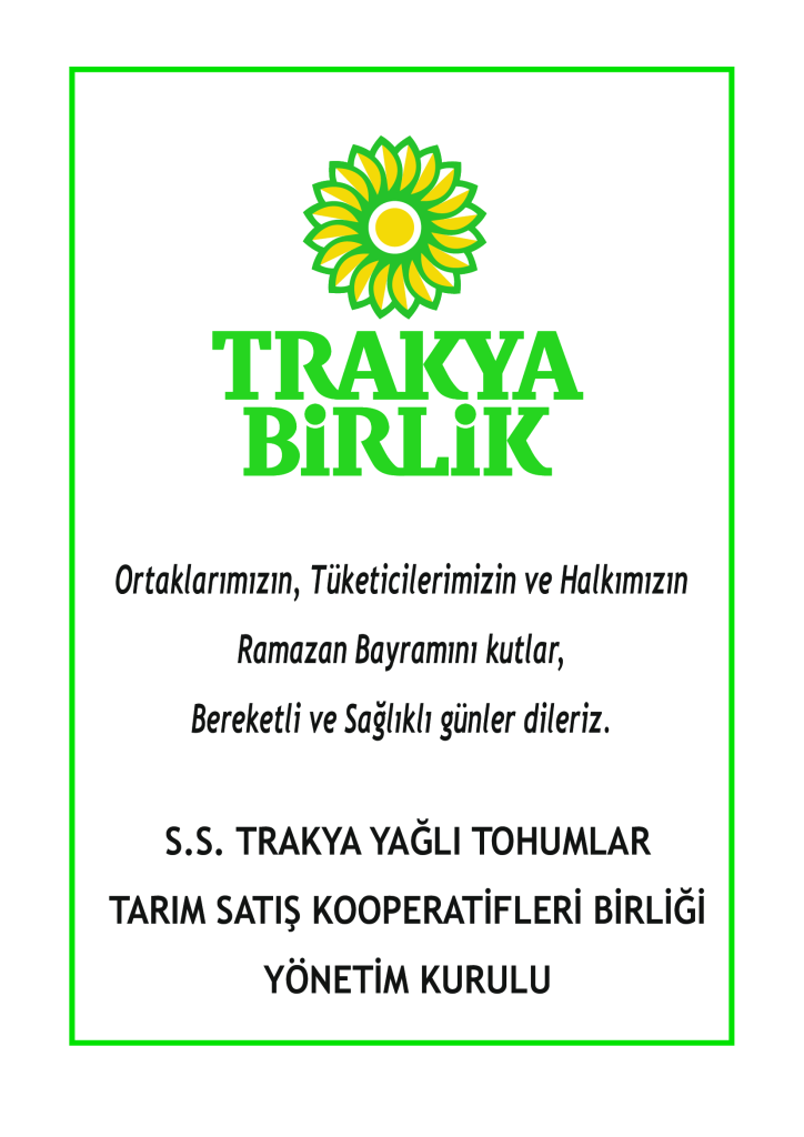 Trakya Birlik Ramazan Bayramı İlanı