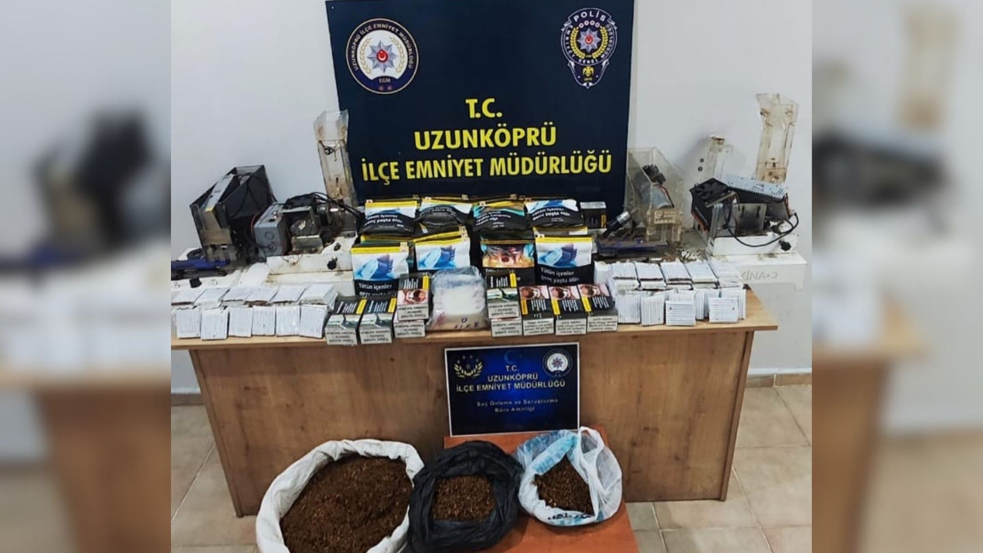 Uzunköprü'de 'kaçak tütün' baskını